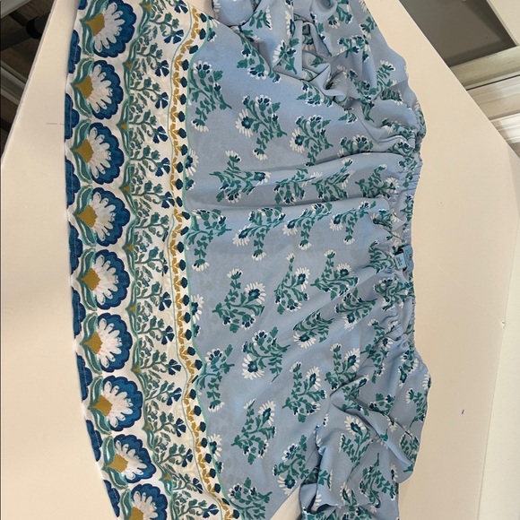 CeCe Blue Floral Blouse - Picture 4 of 6